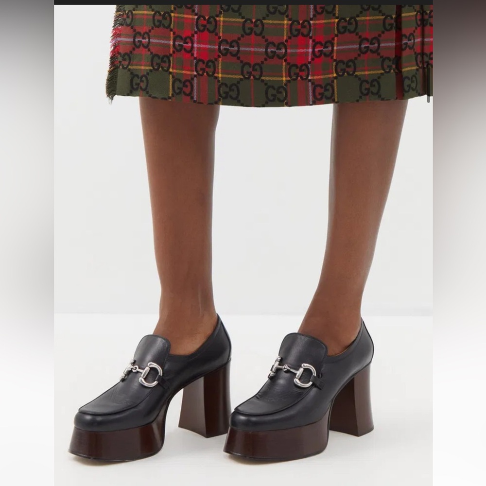 Women’s Gucci Horsebit 95 Leather Platform Loafers